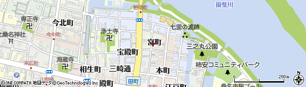 三重県桑名市宮町周辺の地図