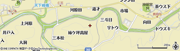 愛知県豊田市坂上町周辺の地図
