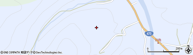 愛知県東栄町（北設楽郡）川角（出シ平）周辺の地図