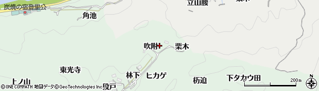愛知県豊田市鍋田町（吹附）周辺の地図