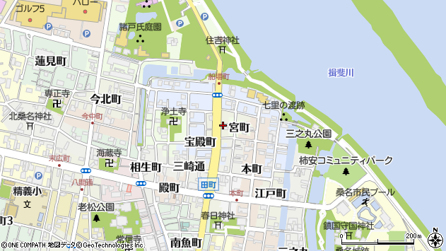 〒511-0012 三重県桑名市春日町の地図