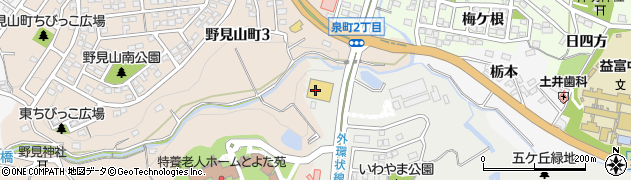 ホームセンターヤマニシトヨタ五ヶ丘店周辺の地図