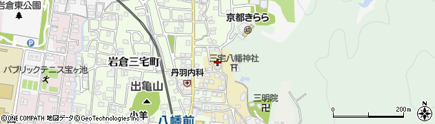 京都府京都市左京区上高野三宅町周辺の地図