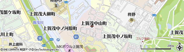 京都府京都市北区上賀茂中山町周辺の地図