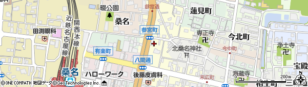 三重県桑名市参宮通周辺の地図