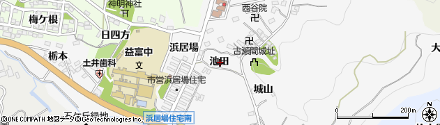 愛知県豊田市志賀町池田周辺の地図