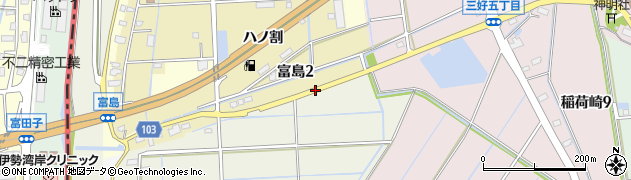 愛知県弥富市中原町伊勢田周辺の地図