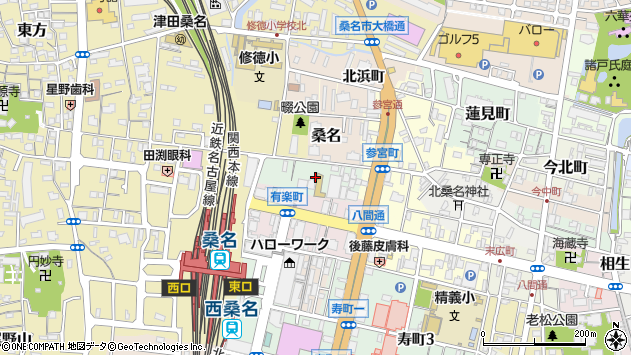 〒511-0071 三重県桑名市駅元町の地図