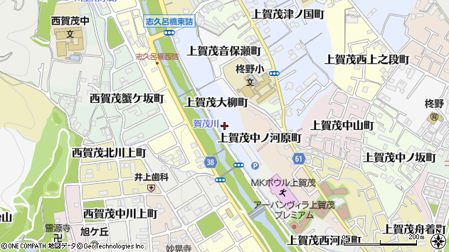〒603-8037 京都府京都市北区上賀茂大柳町の地図