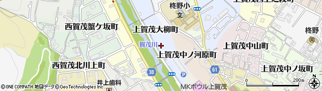 京都府京都市北区上賀茂大柳町周辺の地図