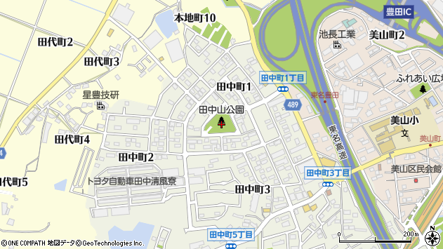 〒471-0845 愛知県豊田市田中町の地図