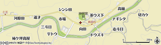 愛知県豊田市坂上町（市場）周辺の地図