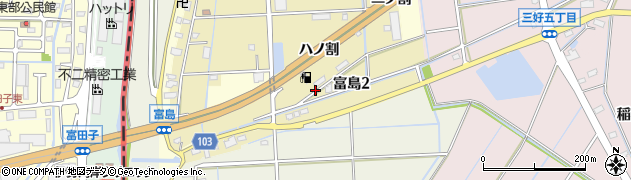 愛知県弥富市富島周辺の地図