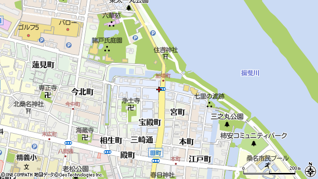 〒511-0011 三重県桑名市船馬町の地図