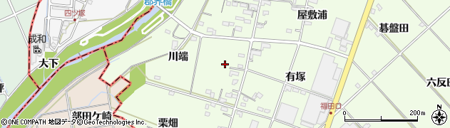 愛知県みよし市福田町（川端）周辺の地図