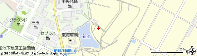 愛知県みよし市明知町（八和田山）周辺の地図