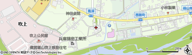 兵庫県丹波篠山市風深253周辺の地図