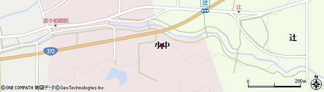 兵庫県丹波篠山市小中周辺の地図