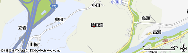 愛知県豊田市古瀬間町（持田添）周辺の地図
