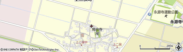 滋賀県東近江市上二俣町周辺の地図