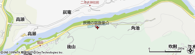 愛知県豊田市鍋田町後山周辺の地図