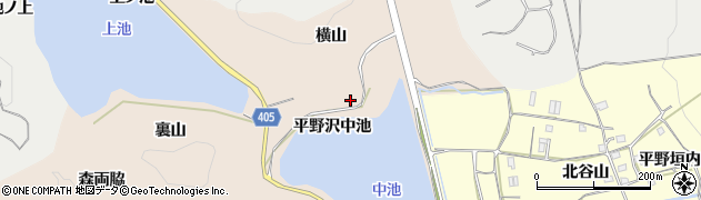 京都府亀岡市馬路町平野沢中池周辺の地図