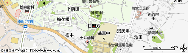愛知県豊田市泉町（日四方）周辺の地図