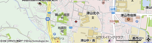 岡山県津山市山北201周辺の地図