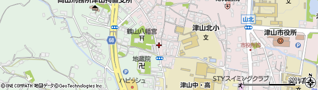 岡山県津山市山北207周辺の地図