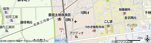 愛知県豊田市司町周辺の地図