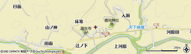 愛知県豊田市坂上町中屋敷周辺の地図