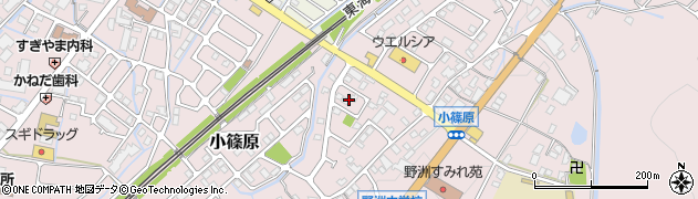 滋賀県野洲市小篠原周辺の地図