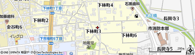 愛知県豊田市下林町周辺の地図