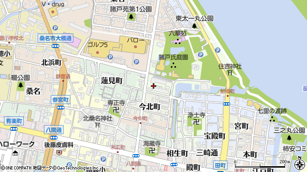 〒511-0005 三重県桑名市太一丸の地図