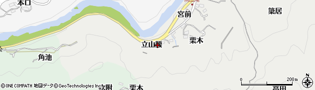 愛知県豊田市王滝町（立山腰）周辺の地図