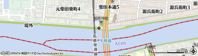 愛知県名古屋市南区鳴尾町（堤外）周辺の地図
