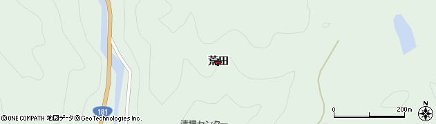 岡山県真庭市荒田周辺の地図