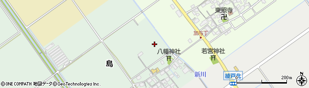滋賀県竜王町（蒲生郡）島周辺の地図