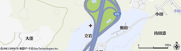 愛知県豊田市松平志賀町立岩周辺の地図
