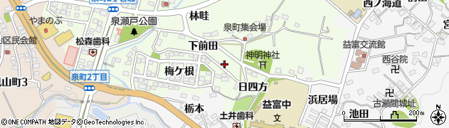 愛知県豊田市泉町下前田19周辺の地図