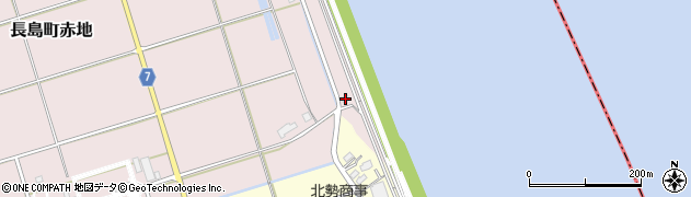 三重県桑名市長島町赤地625周辺の地図
