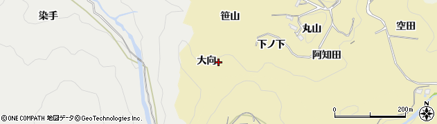 愛知県豊田市坂上町大向周辺の地図