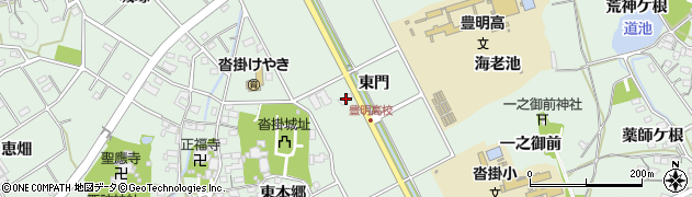 愛知県豊明市沓掛町東門25周辺の地図