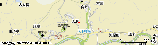 愛知県豊田市坂上町入洞周辺の地図