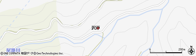 愛知県東栄町（北設楽郡）中設楽（沢戸）周辺の地図
