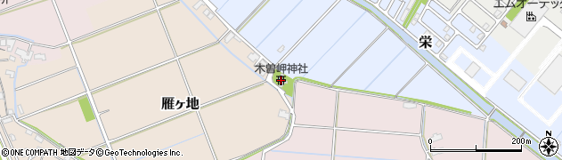 木曽岬神社周辺の地図