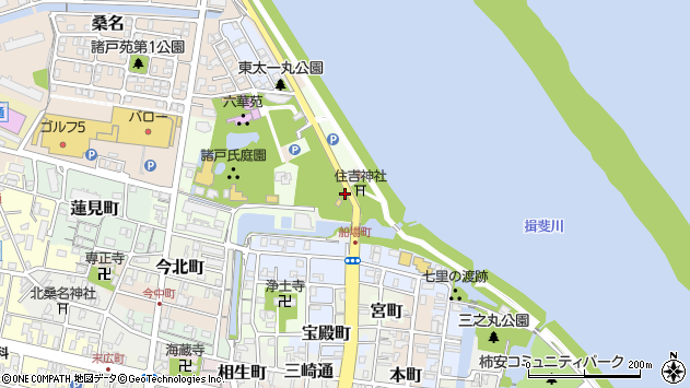 〒511-0004 三重県桑名市住吉町の地図