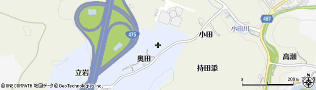 愛知県豊田市松平志賀町（奥田）周辺の地図