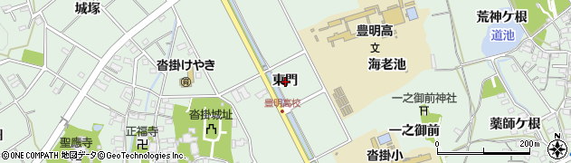 愛知県豊明市沓掛町東門周辺の地図
