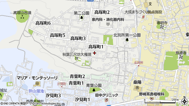 〒511-0818 三重県桑名市高塚町の地図